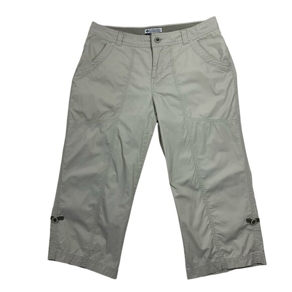 COLUMBIA Woman’s Cargo Capri cropped Pants beige  sz 6 - Picture 5 of 14